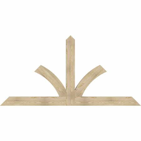 Ekena Millwork Richland Rough Sawn Timber Gable Bracket, Douglas Fir, 96"W x 48"H x 4"D x 6"F, 12/12 Pitch GBW096X48X0406RIC00RDF